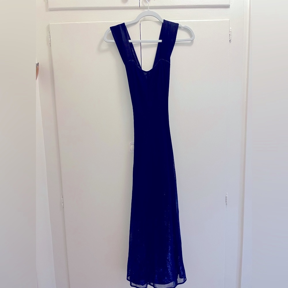 90’s All That Jazz Iridescent Blue Dress